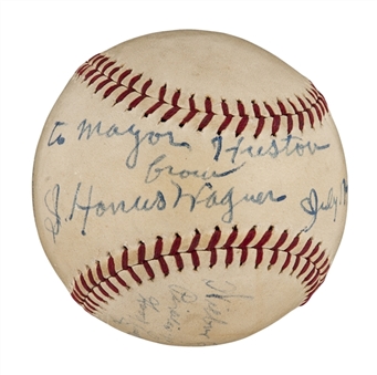 1941 Honus Wagner Signed Baseball (JSA)